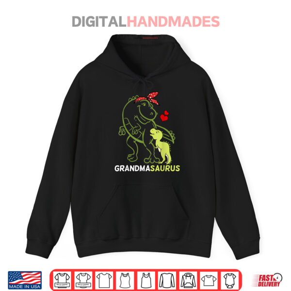 Hoodie Grandmasaurus Grandma Dinosaur Baby Mothers Day Shirt