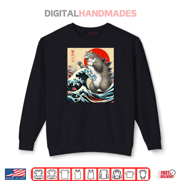 Sweatshirt Catzilla Cat Japanese Art Funny Shirt