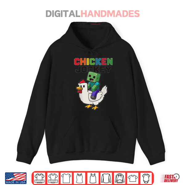 Hoodie Vintage Chicken Jockey Zombie Pixel Art Zombie Gamerr Shirt
