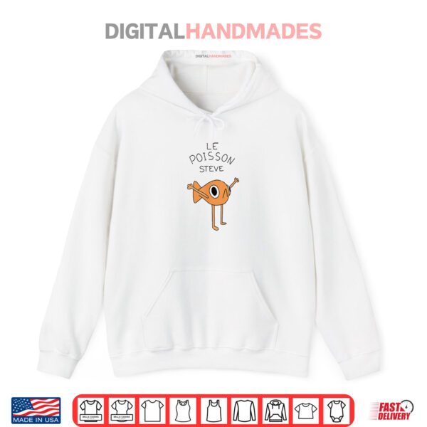 White Hoodie Funny Fish Le Poisson Steve Shirt