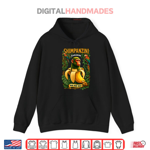 Hoodie Shimpanzini Bananini Banana Monkey Meme Italian Brainrot Shirt