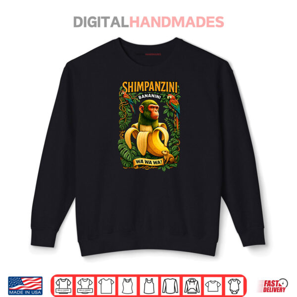 Sweatshirt Shimpanzini Bananini Banana Monkey Meme Italian Brainrot Shirt