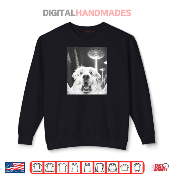 Sweatshirt Funny Great Pyrenees Alien UFO Taking a Selfie Dog Mom Dad Shirt
