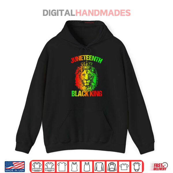 Hoodie Juneteenth African American Black Lion 1865 King Shirt