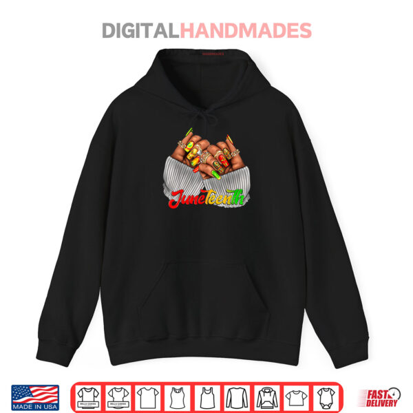 Hoodie Juneteenth 1865 African American Freedom Black History Month NaIl Shirt