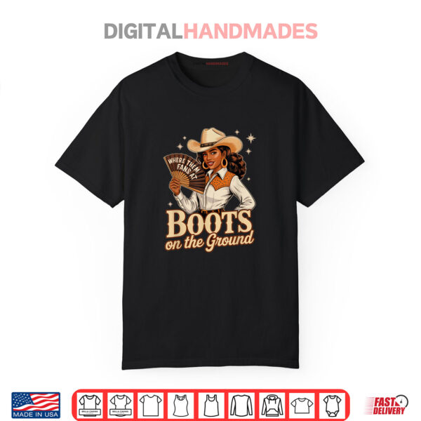 Boots On Ground Juneteenth Black Cowgirl Western Texas Rodeo Shirt
