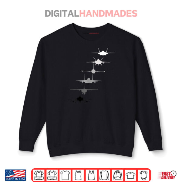 Sweatshirt Air Force Fighter Jets F 4 F 111 F 15 F 16 F 22 F 35 Shirt