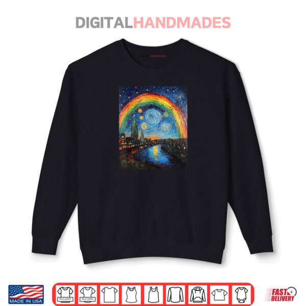 Sweatshirt Rainbow LGBT Pride Month Van Gogh Style Starry Night Shirt