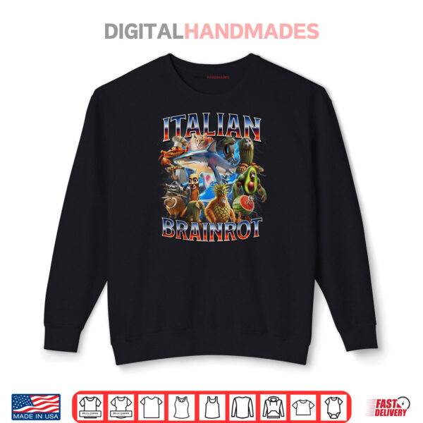 Sweatshirt Italian Brainrot Tralalero Tralala Bombardino Crocodilo Shirt