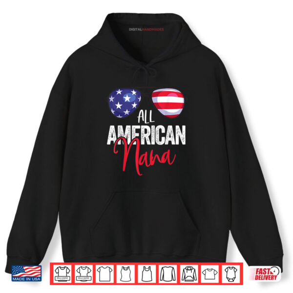 Hoodie Nana Family Matching 4th of July American Flag Shirt