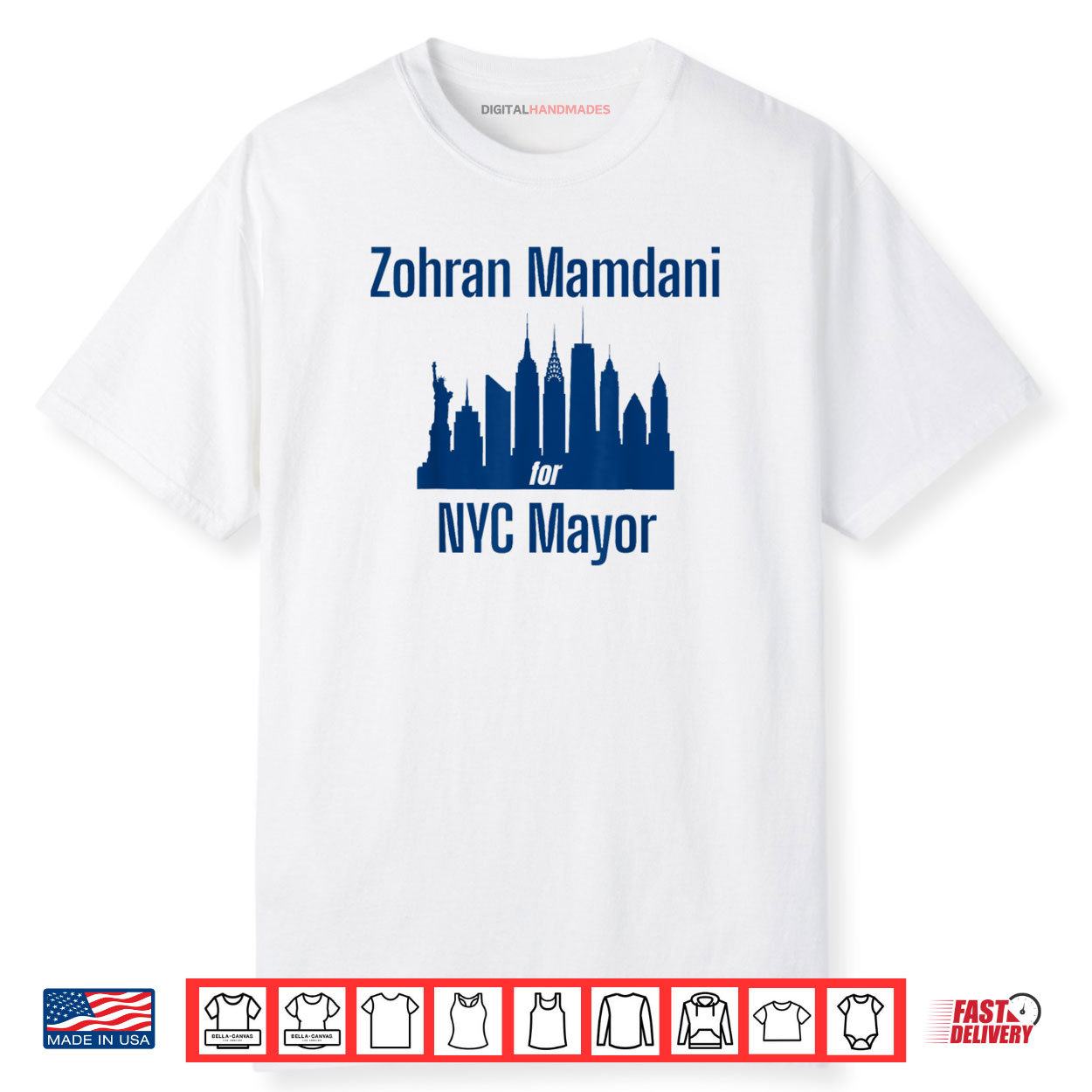 Zohran Mamdani for NYC Mayor TShirt Zohran Mamdani for NYC Mayor TShirt