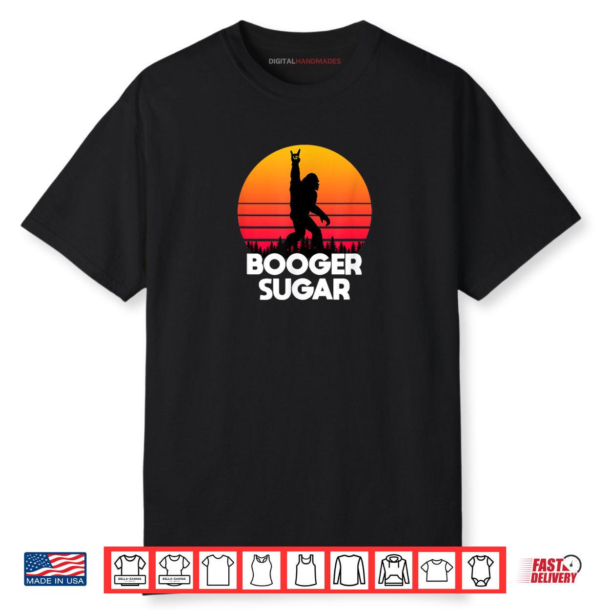 Booger Sugar Sasquatch Yeti Nose Beers Funny Adult Meme Shirt