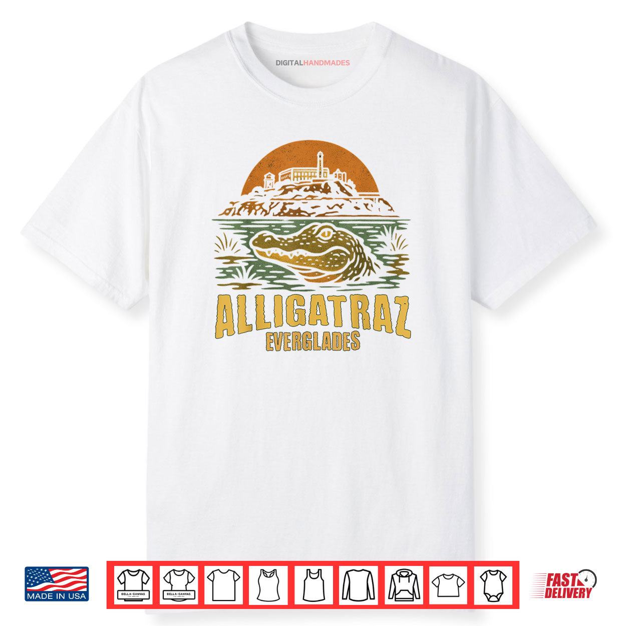 Funny Meme Florida Everglades Alligatraz Alligator Alcatraz Shirt