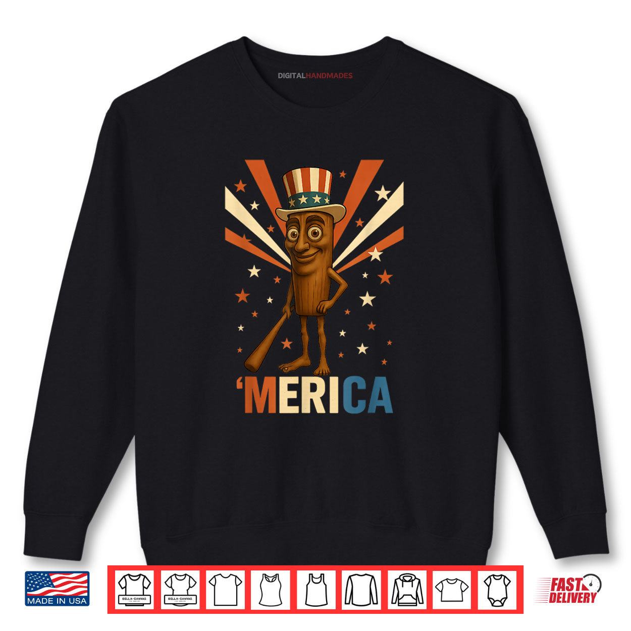 Tung Tung Tung Sahur ‘Merica for 4th of July Shirt 1 Sweatshirt Tung Tung Tung Sahur %E2%80%98Merica for 4th of July Shirt digitalhandmades