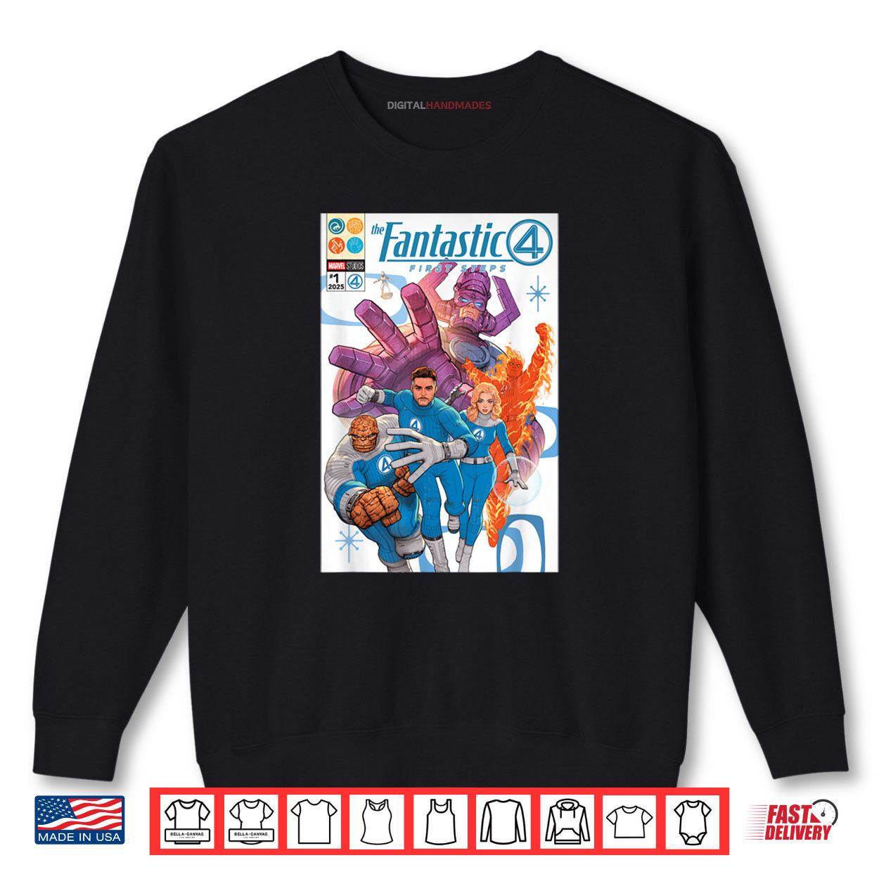 Marvel The Fantastic Four First Steps Comic Book Cover Art Shirt 1 Sweatshirt Marvel The Fantastic Four First Steps Comic Book Cover Art Shirt digitalhandmades