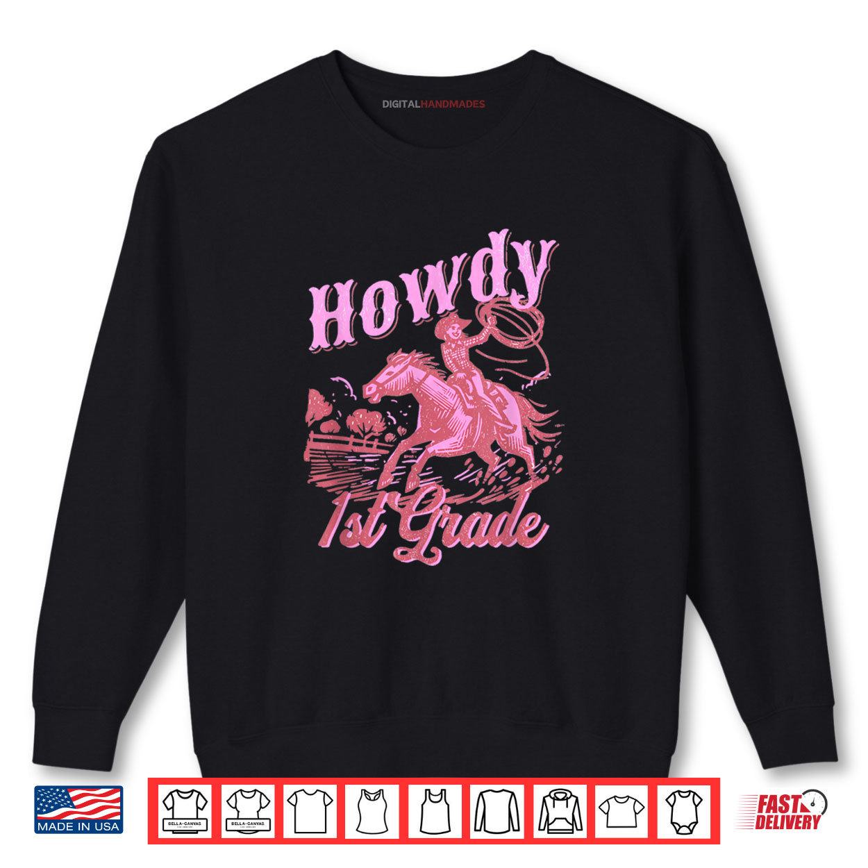 Vintage Howdy First Grade Cowgirl Teacher Western School Shirt 1 Sweatshirt Vintage Howdy First Grade Cowgirl Teacher Western School Shirt digitalhandmades