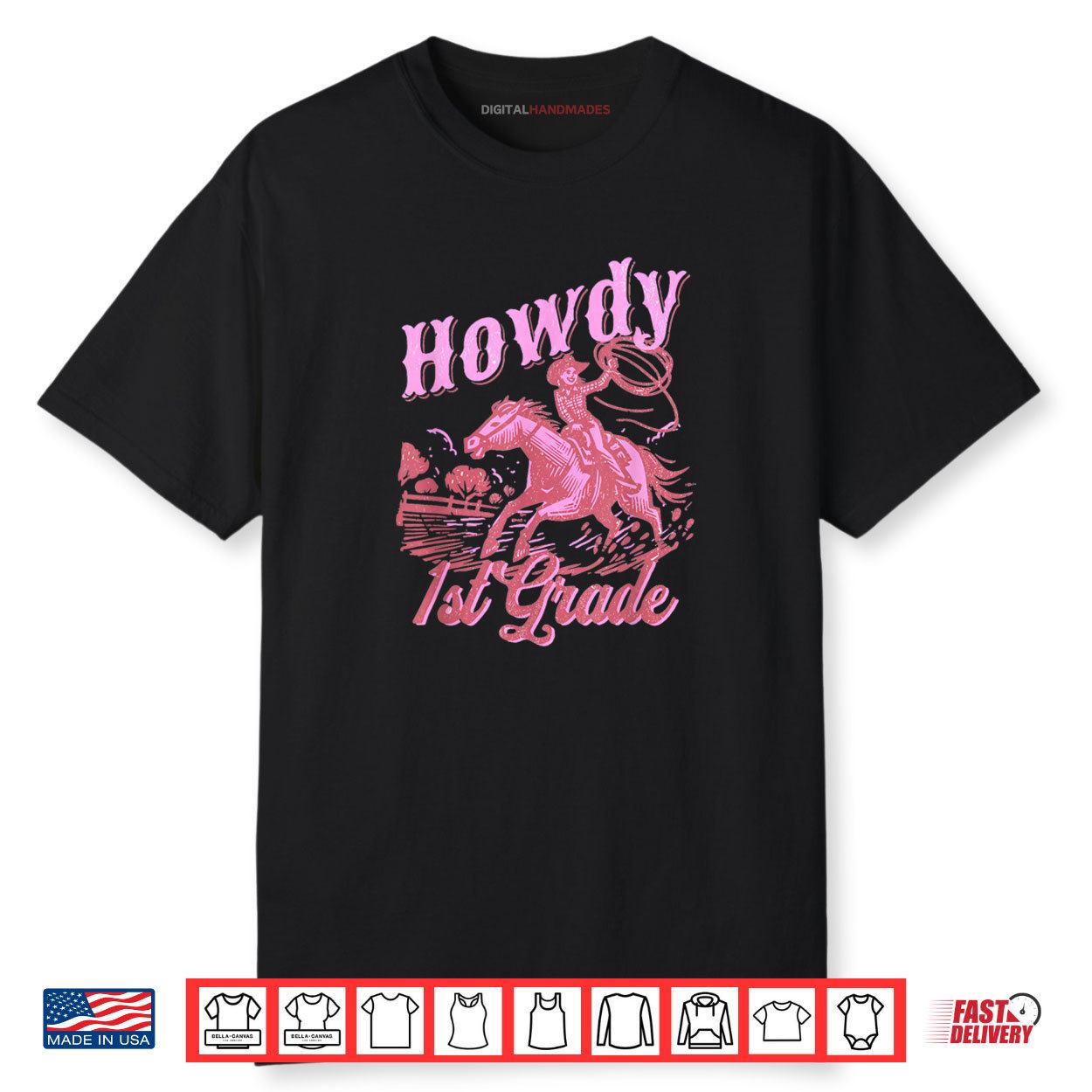 Vintage Howdy First Grade Cowgirl Teacher Western School Shirt Vintage Howdy First Grade Cowgirl Teacher Western School Shirt