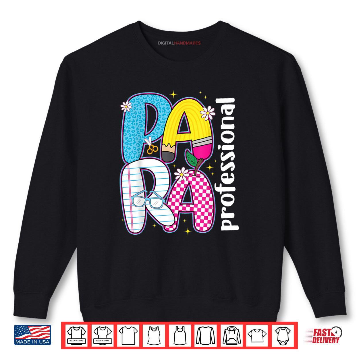 Paraprofessional Back To School Para Squad Special Education Shirt 1 Sweatshirt Paraprofessional Back To School Para Squad Special Education Shirt digitalhandmades