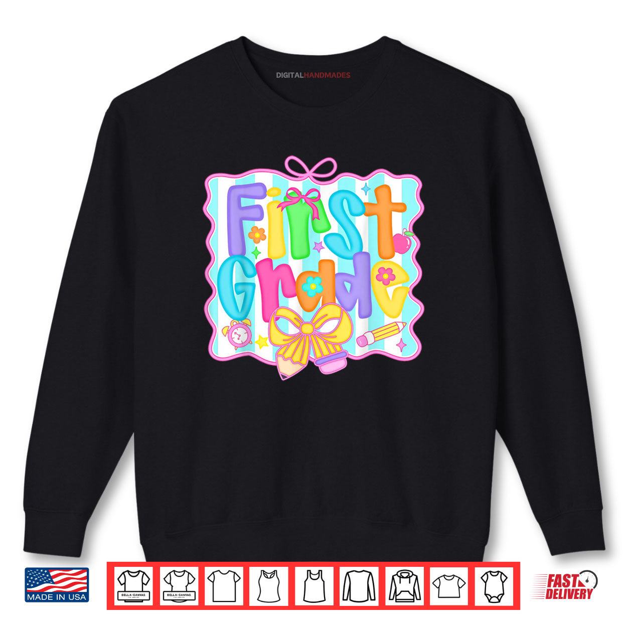 First Grade First Day Of School 1st Grade Teacher Girls Shirt 1 Sweatshirt First Grade First Day Of School 1st Grade Teacher Girls Shirt digitalhandmades