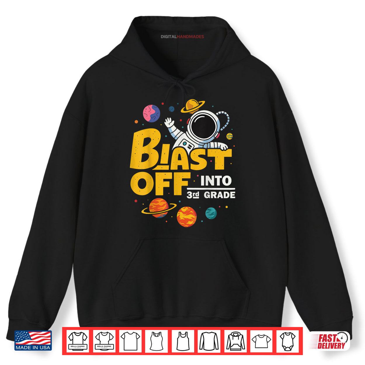 Blast Off Into Third Grade First Day of School Shirt 2 Hoodie Blast Off Into Third Grade First Day of School Shirt digitalhandmades