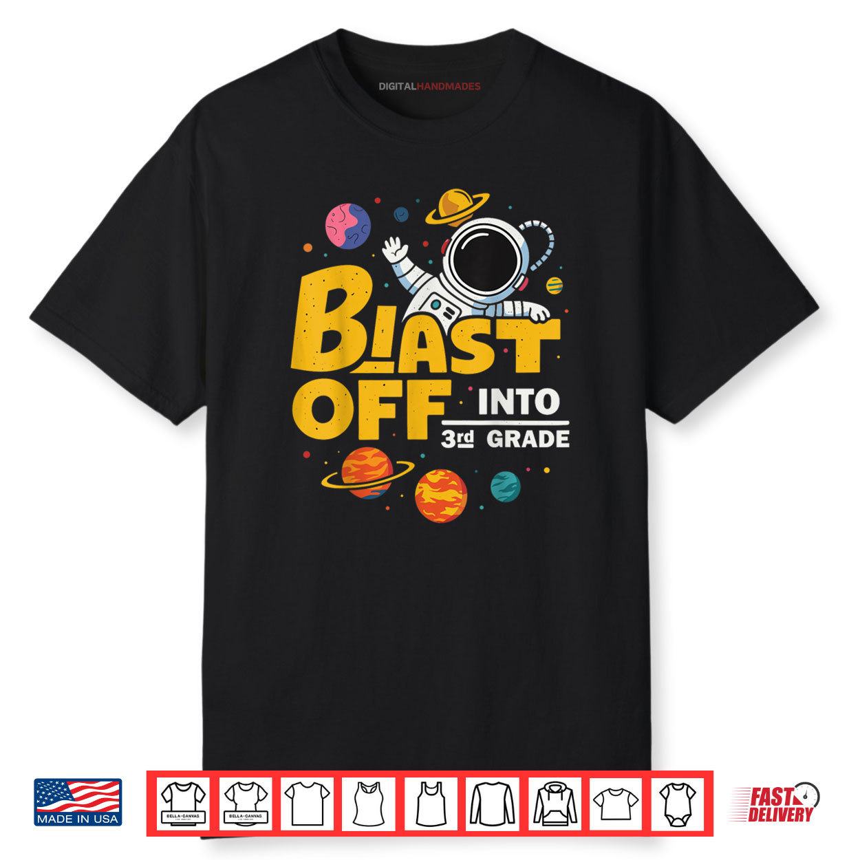 Blast Off Into Third Grade First Day of School Shirt Blast Off Into Third Grade First Day of School Shirt