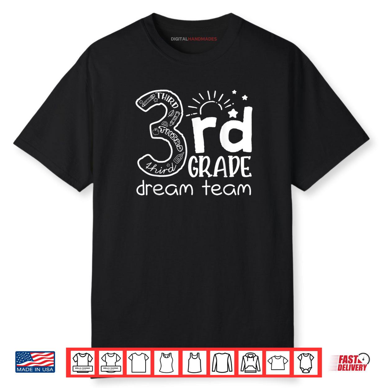 Third Grade Dream Team Back To School 3rd Grade Teacher Shirt Third Grade Dream Team Back To School 3rd Grade Teacher Shirt