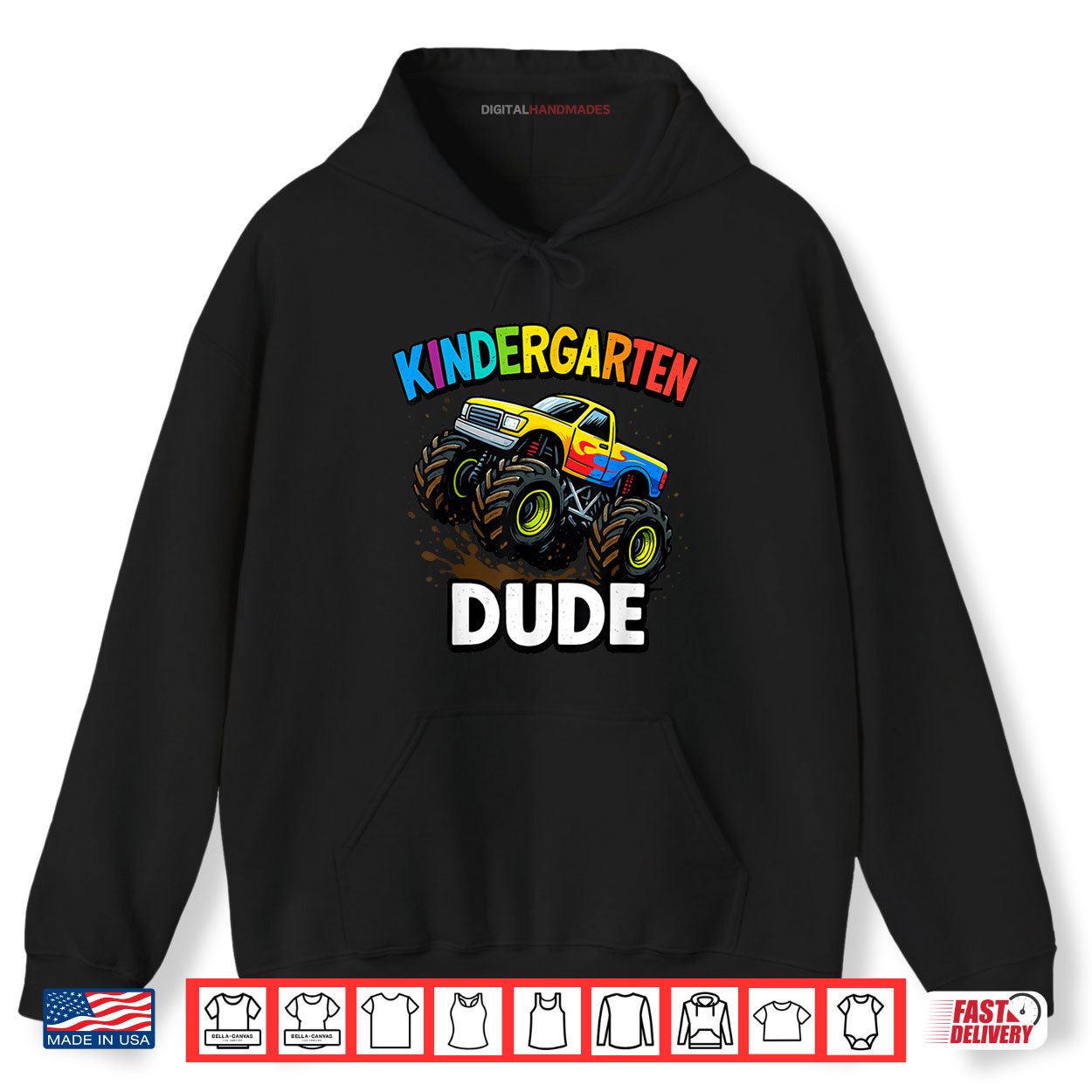 Monster Truck Kindergarten Shirt 2 Hoodie Monster Truck Kindergarten Shirt digitalhandmades