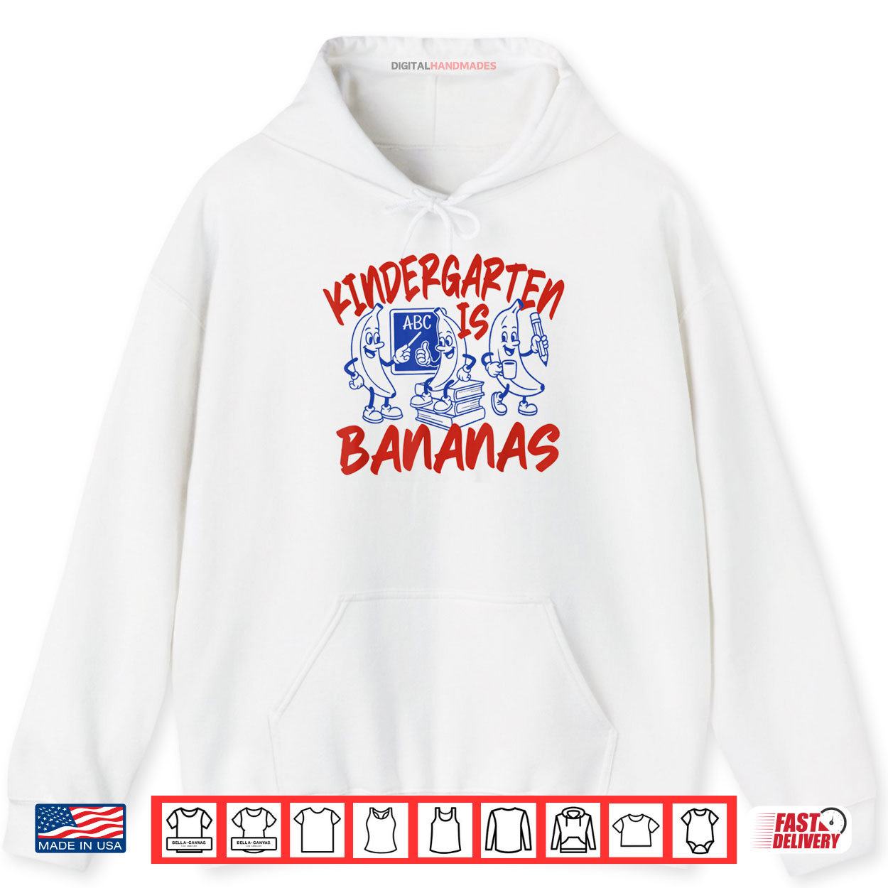 Kindergarten Is Bananas Teacher Back To School Shirt 2 Hoodie Kindergarten Is Bananas Teacher Back To School Shirt digitalhandmades