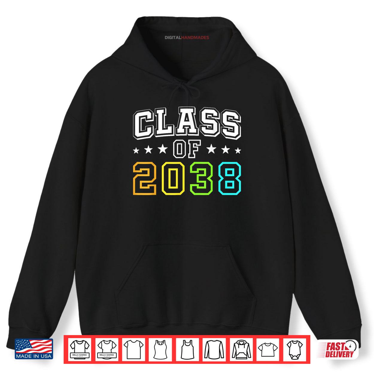 Class of 2038 First Day of Kindergarten Kids Teachers Shirt 2 Hoodie Class of 2038 First Day of Kindergarten Kids Teachers Shirt digitalhandmades
