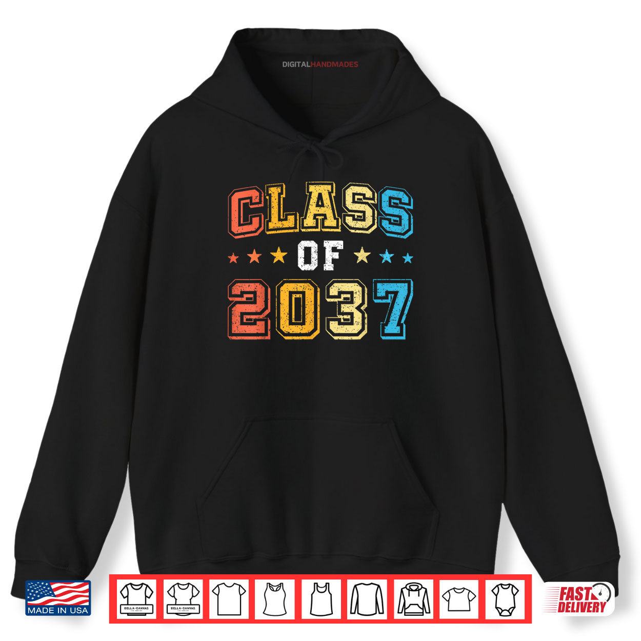 Class of 2037 Retro First Day of First Grade 1st Grade Shirt 2 Hoodie Class of 2037 Retro First Day of First Grade 1st Grade Shirt digitalhandmades