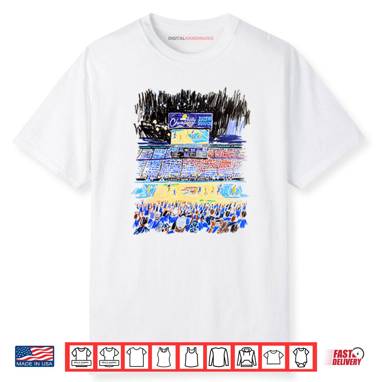 Oklahoma City Thunder Indiana Pacers Stadium Art Shirt Oklahoma City Thunder Indiana Pacers Stadium Art Shirt