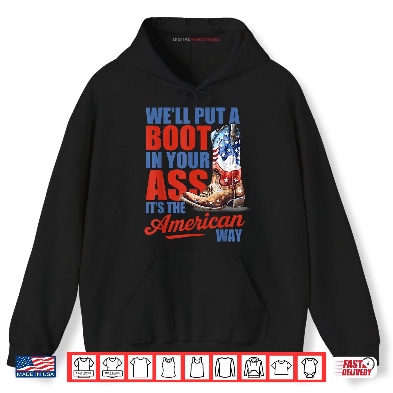 We'll Put A Boot Western Cowgirl USA Flag 4th Of July Shirt 2 Hoodie Well Put A Boot Western Cowgirl USA Flag 4th Of July Shirt digitalhandmades