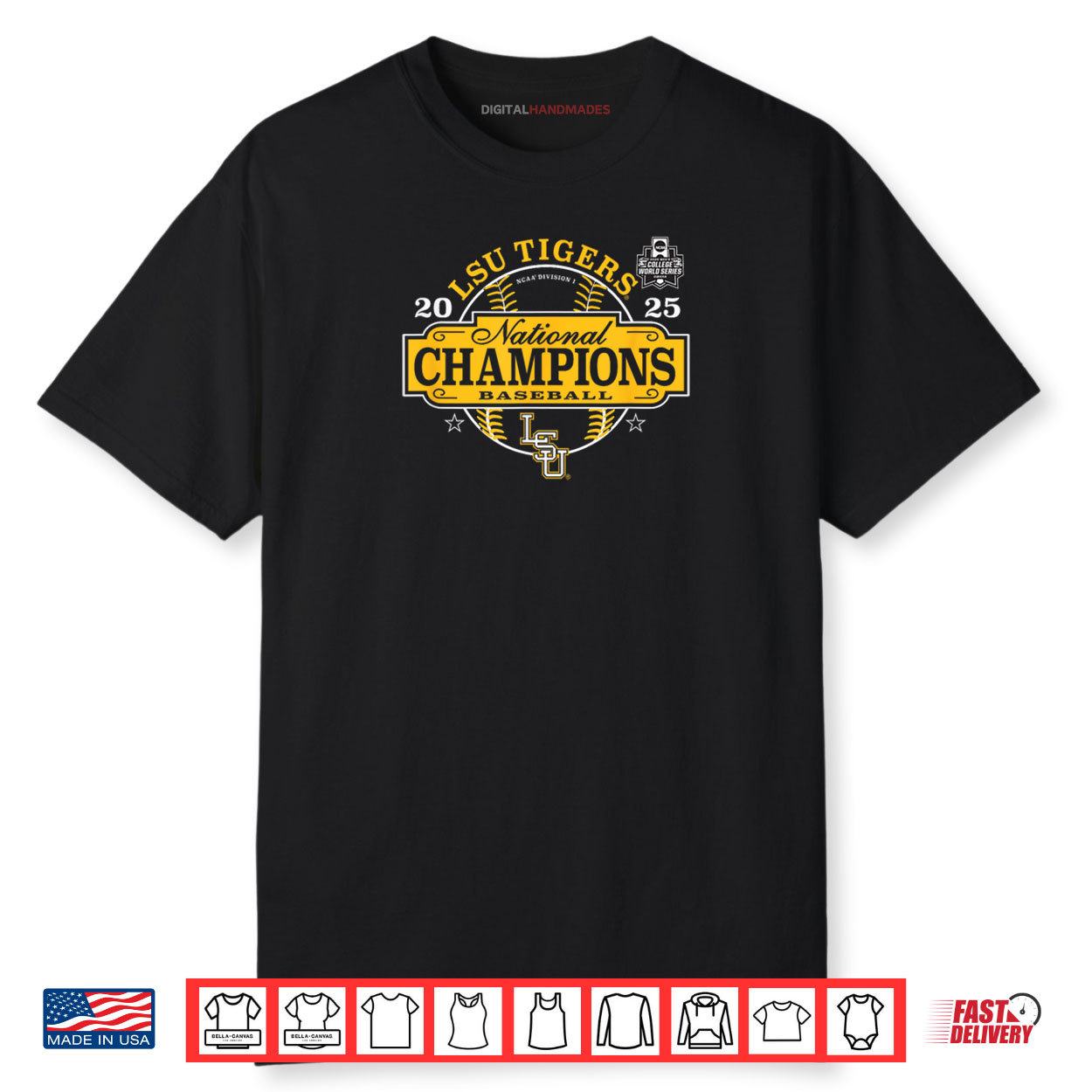LSU Tigers Baseball National Champs 2025 MCWS Winner Shirt LSU Tigers Baseball National Champs 2025 MCWS Winner Shirt