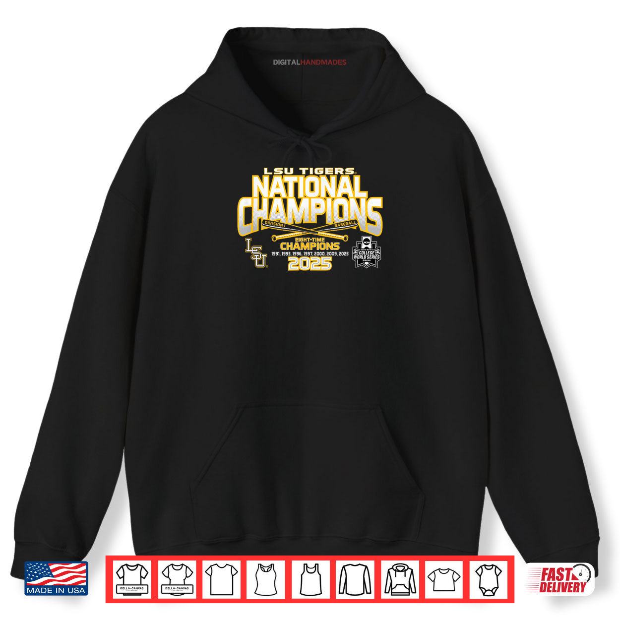 LSU Tigers Baseball National Champs 2025 MCWS Homerun Shirt 2 Hoodie LSU Tigers Baseball National Champs 2025 MCWS Homerun Shirt digitalhandmades