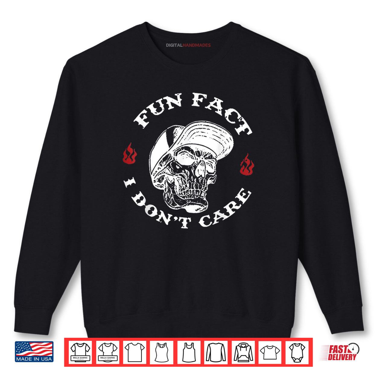 Fun Fact I Don't Care Funny Skeleton Sarcastic Adult Humor Shirt 1 Sweatshirt Fun Fact I Dont Care Funny Skeleton Sarcastic Adult Humor Shirt digitalhandmades