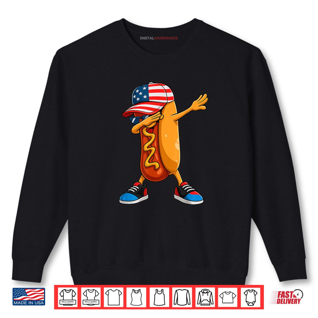 4th of July Hot dog Funny Fourth of July Shirt 1 Sweatshirt 4th of July Hot dog Funny Fourth of July Shirt digitalhandmades