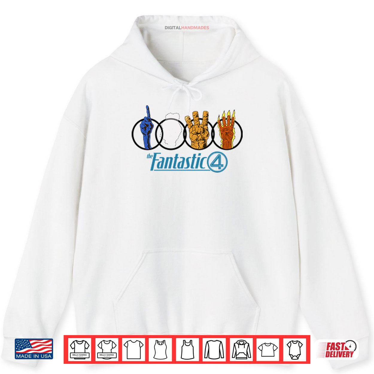 Marvel The Fantastic Four Hands Shirt 2 Hoodie Marvel The Fantastic Four Hands Shirt digitalhandmades