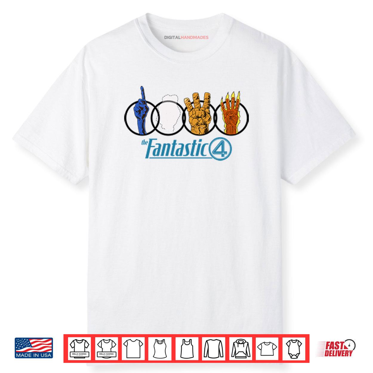 Marvel The Fantastic Four Hands Shirt