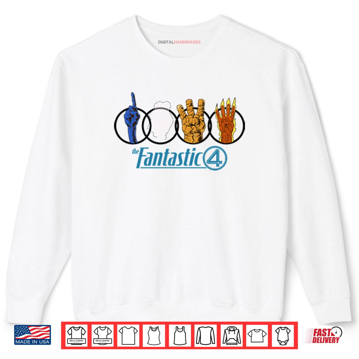 Marvel The Fantastic Four Hands Shirt 1 Sweatshirt Marvel The Fantastic Four Hands Shirt digitalhandmades