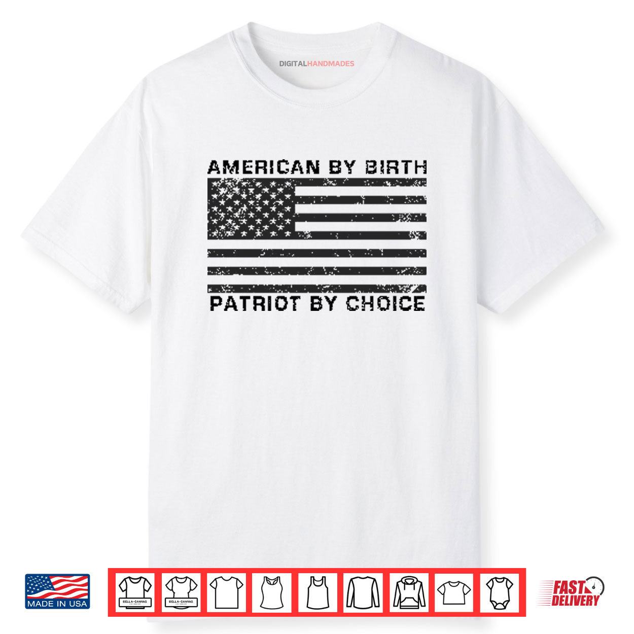 American By Birth Patriot By Choice American Flag Shirt