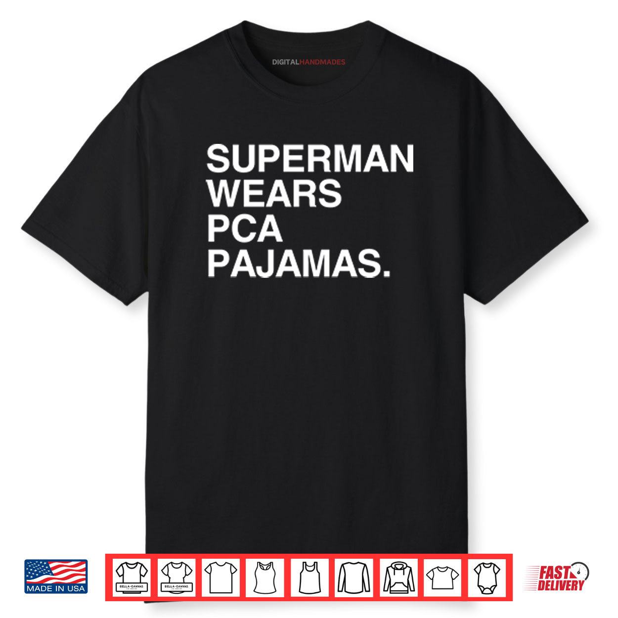Superman Wears PCA Pajamas Chicago Cubs Baseball Shirt