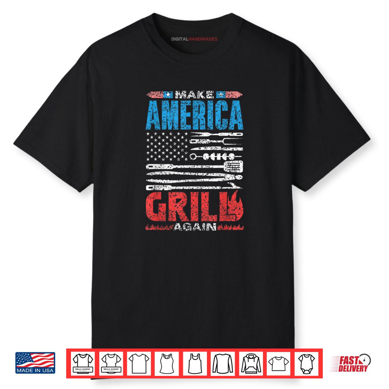 Make America Grill Again Usa 4Th Of July Independence Us Shirt