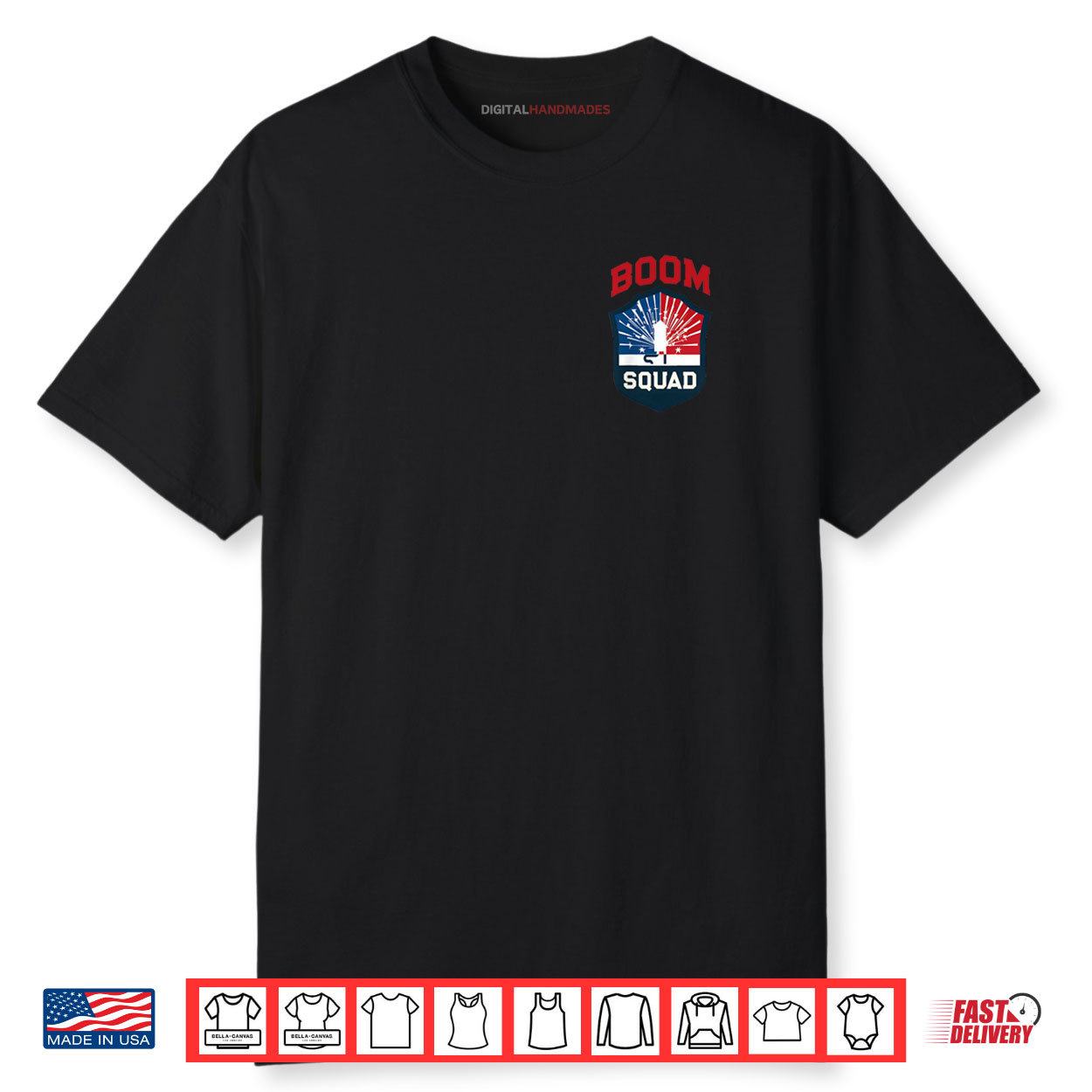 Funny BOOM SQUAD Fireworks Safety Director Bang Security Shirt