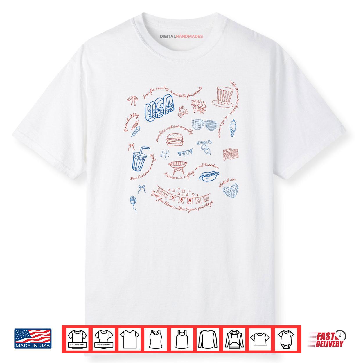 Liberal 4th of July Subtle Message Resist Trump Patriotic Shirt