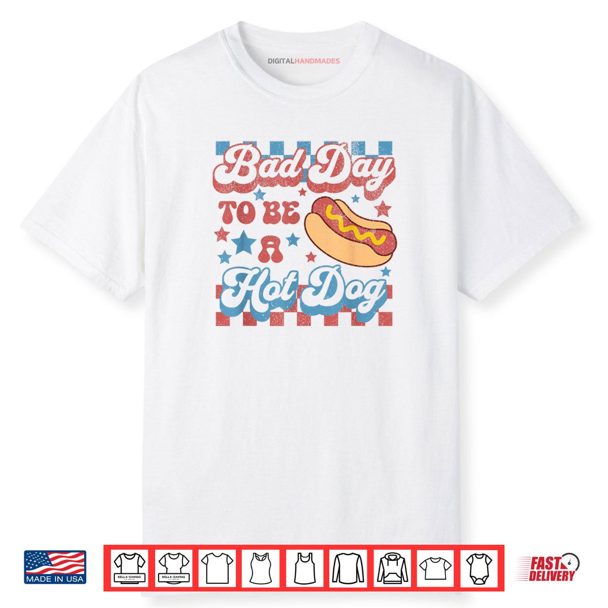 Bad Day To Be A Hot Dog Funny BBQ Grilling 4th Of July Shirt