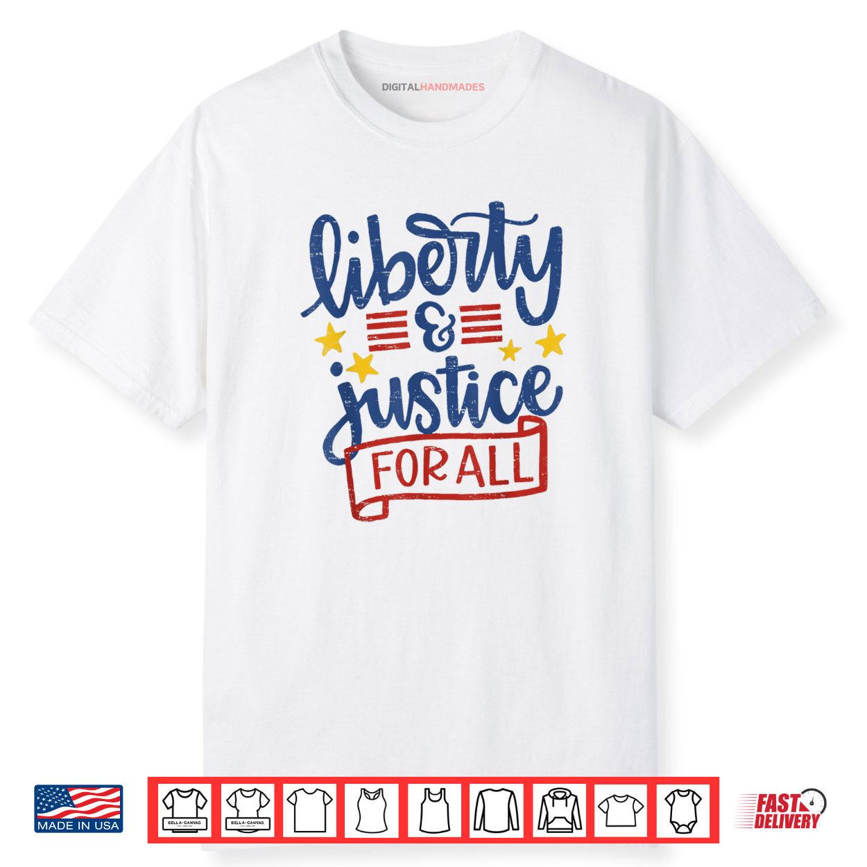 Retro Liberty And Justice For All Shirt