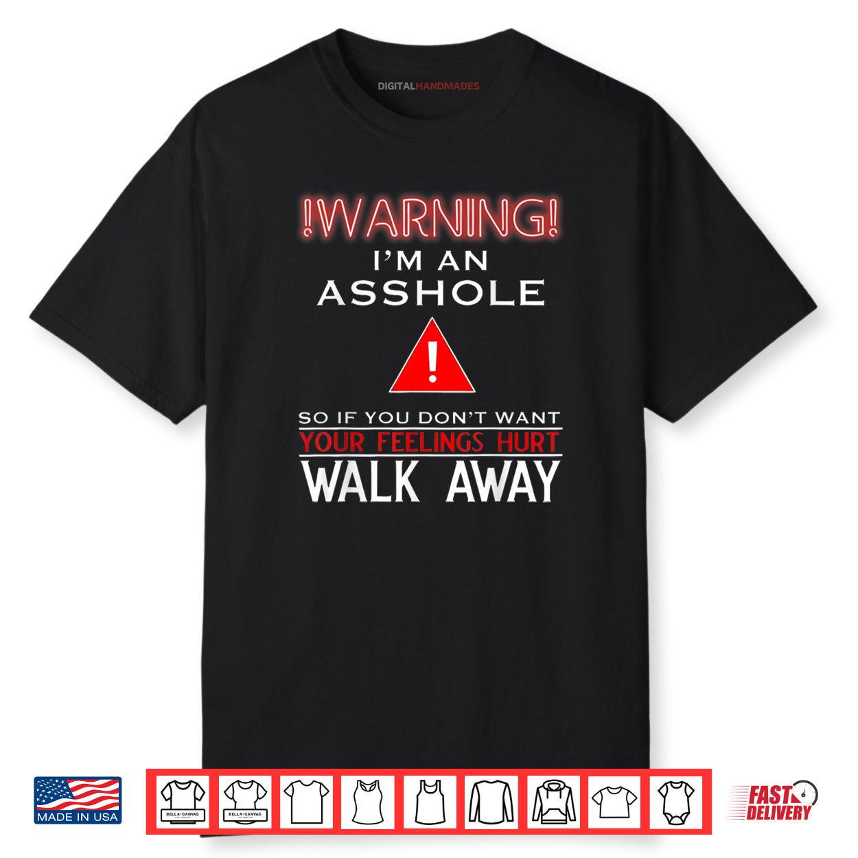 Anti Social Warning I’m An Asshole Adult Humor Shirt