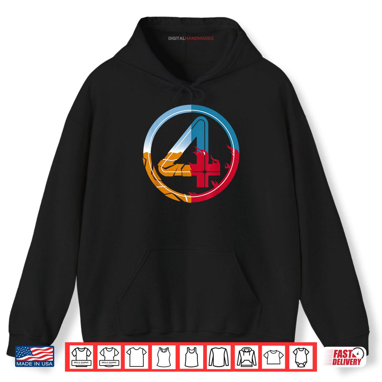 Marvel The Fantastic Four First Steps Super Powered 4 Logo Shirt 2 Hoodie Marvel The Fantastic Four First Steps Super Powered 4 Logo Shirt digitalhandmades