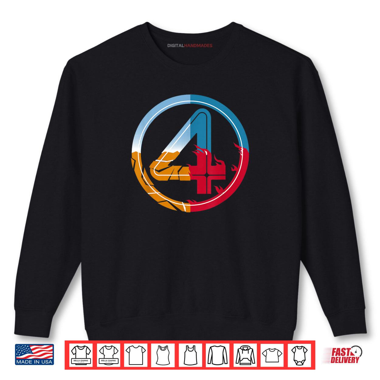 Marvel The Fantastic Four First Steps Super Powered 4 Logo Shirt 1 Sweatshirt Marvel The Fantastic Four First Steps Super Powered 4 Logo Shirt digitalhandmades