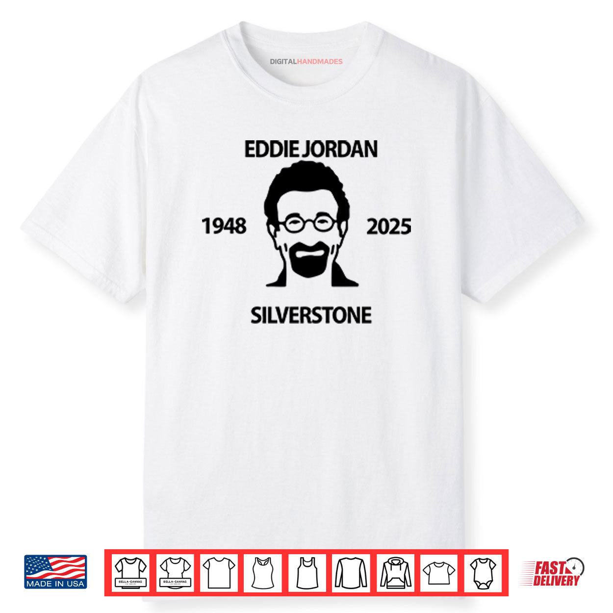 Eddie Jordan Silverstone F1 1948 2025 Shirt Eddie Jordan Silverstone F1 1948 2025 Shirt